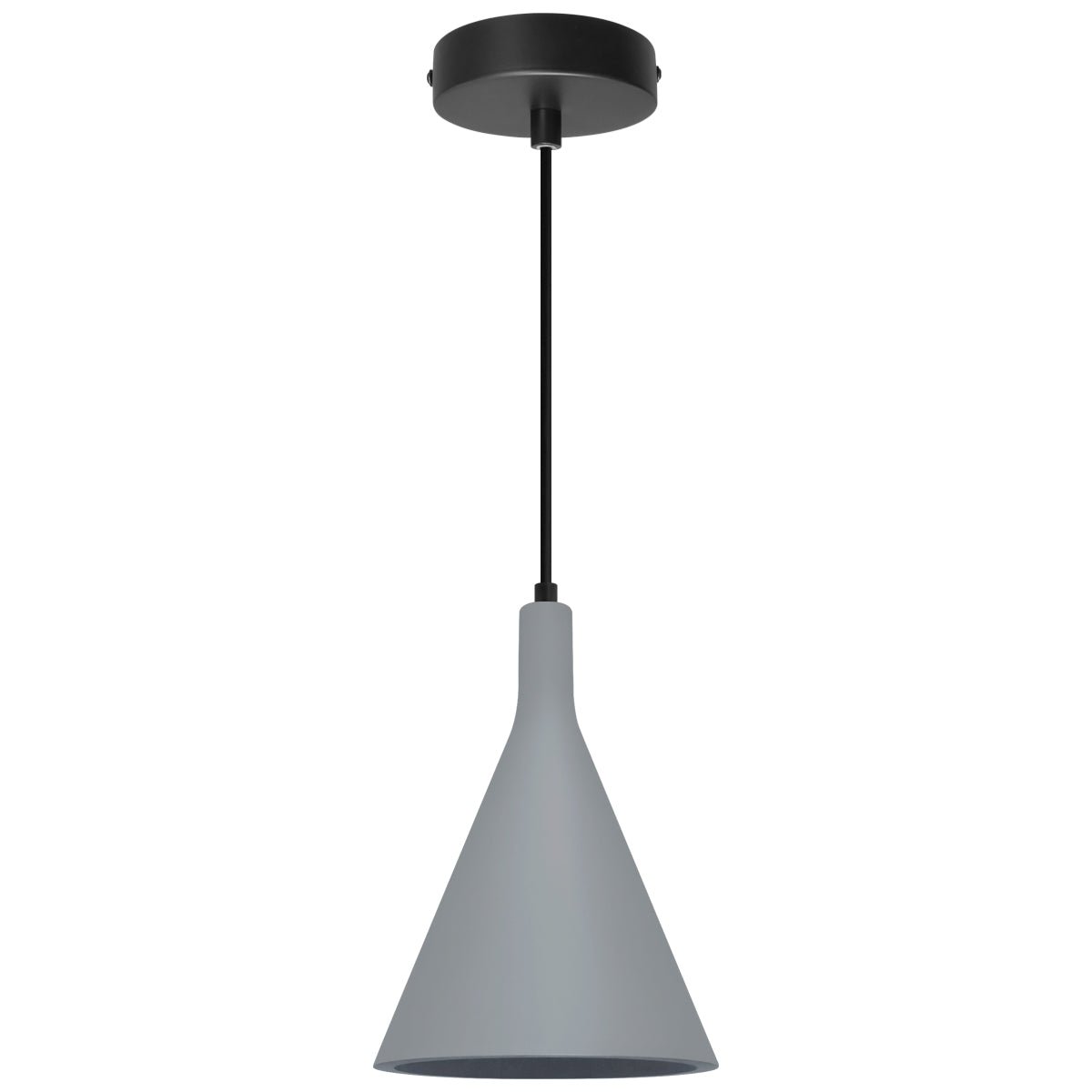 Ceramic Ceiling Pendant Light Grey Gypsum Lamp Shade - Energy Light Bulbs - Free delivery on all orders