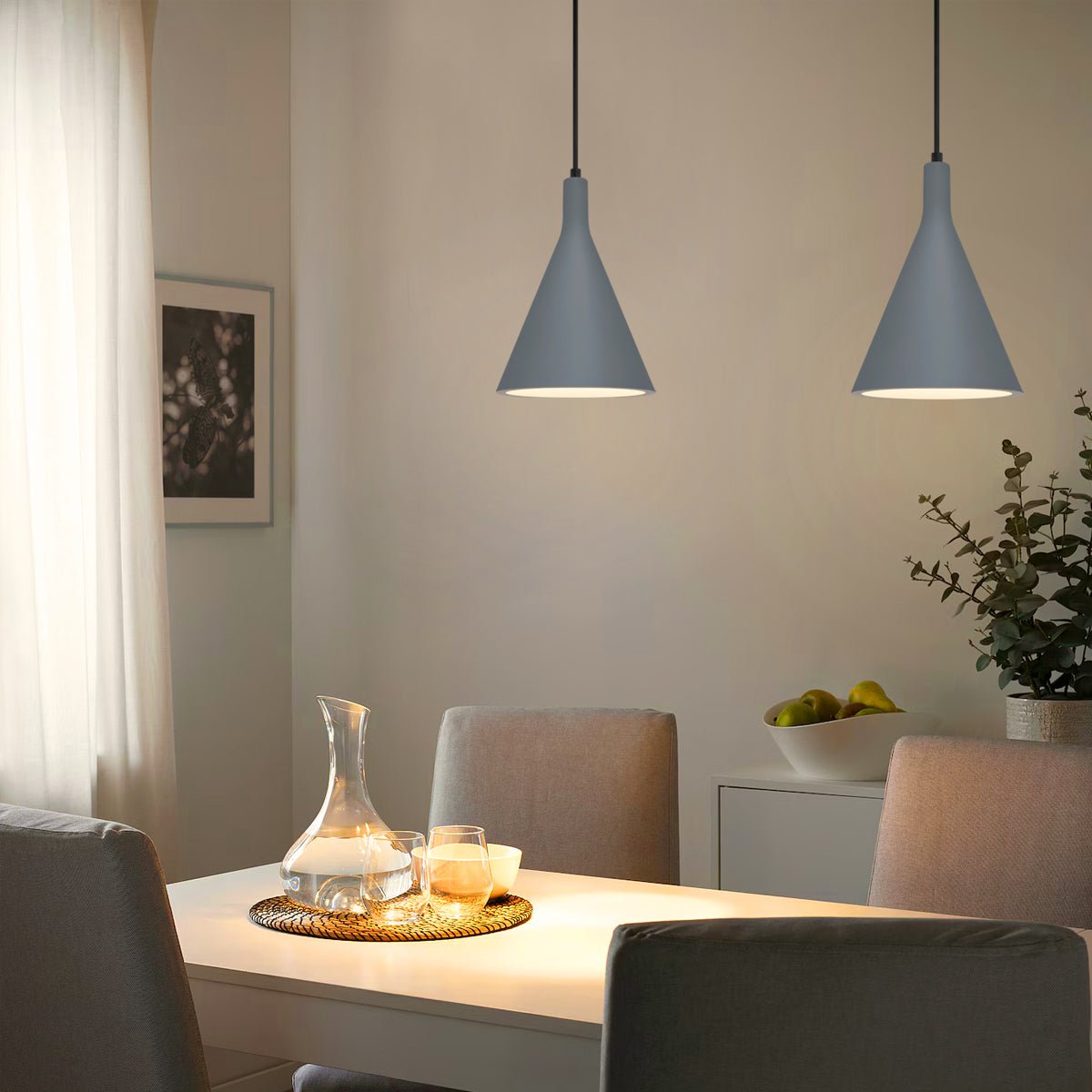 Ceramic Ceiling Pendant Light Grey Gypsum Lamp Shade - Energy Light Bulbs - Free delivery on all orders