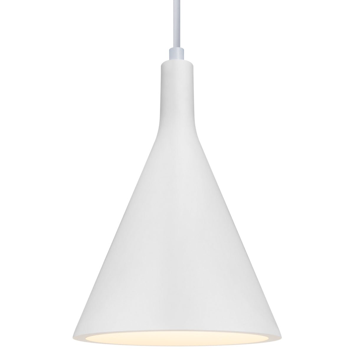 Ceramic Ceiling Pendant Light White Gypsum Lamp Shade - Energy Light Bulbs - Free delivery on all orders