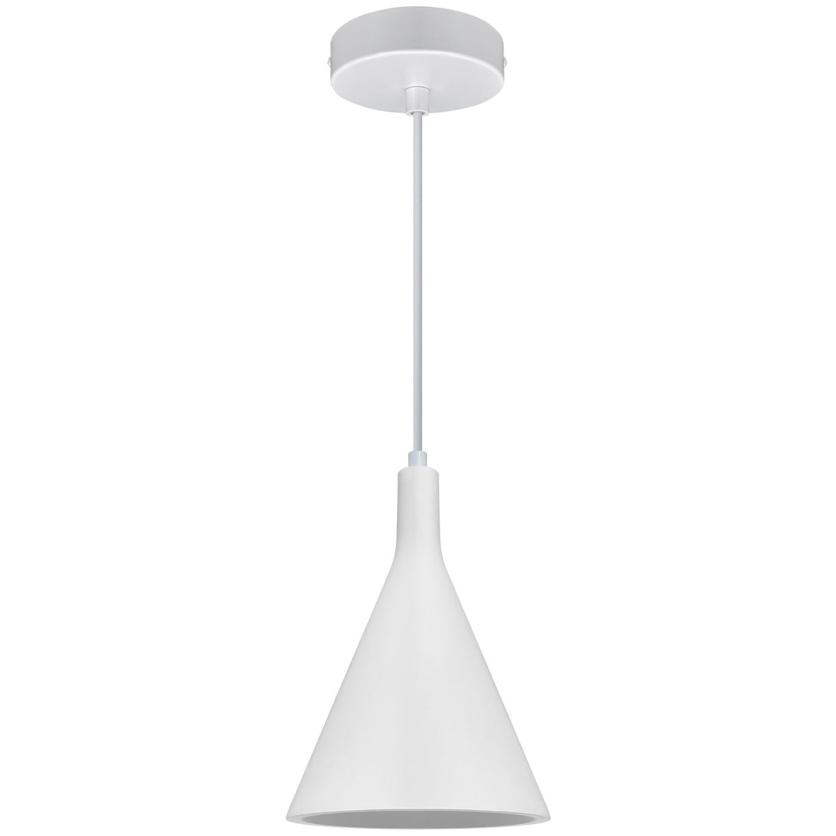 Ceramic Ceiling Pendant Light White Gypsum Lamp Shade - Energy Light Bulbs - Free delivery on all orders