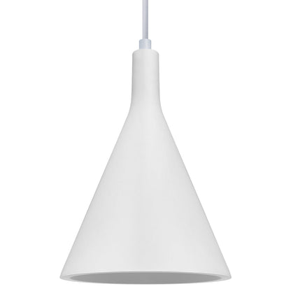 Ceramic Ceiling Pendant Light White Gypsum Lamp Shade - Energy Light Bulbs - Free delivery on all orders