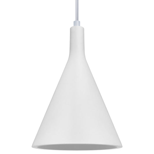 Ceramic Ceiling Pendant Light White Gypsum Lamp Shade - Energy Light Bulbs - Free delivery on all orders