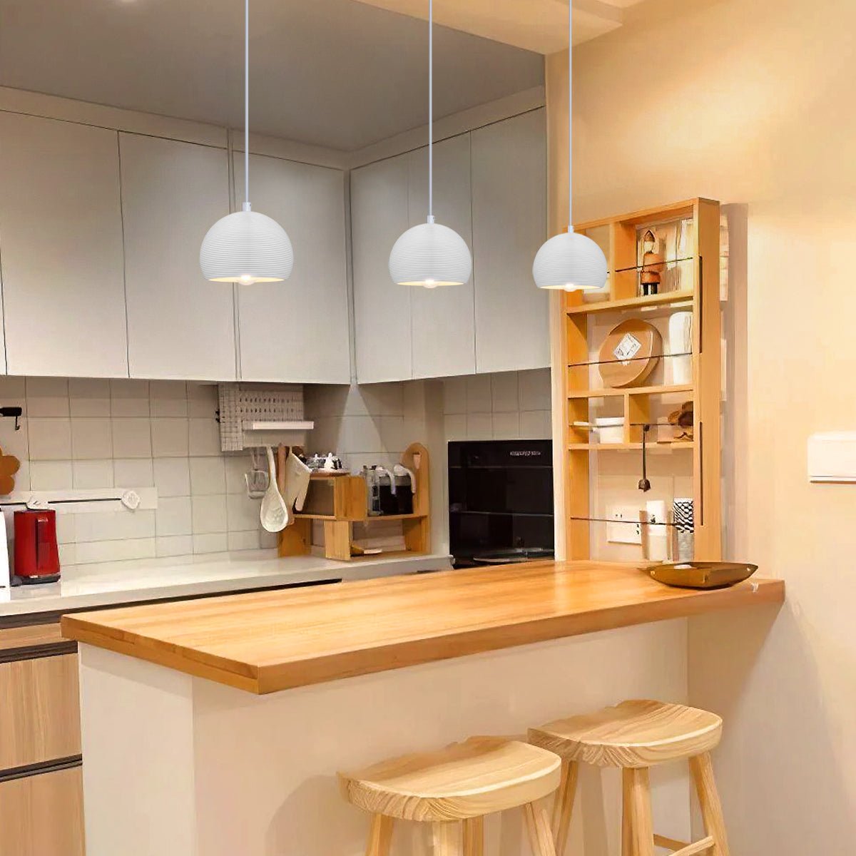 Ceramic Ceiling Pendant Light White Paintable Gypsum Groove Pattern - Energy Light Bulbs - Free delivery on all orders