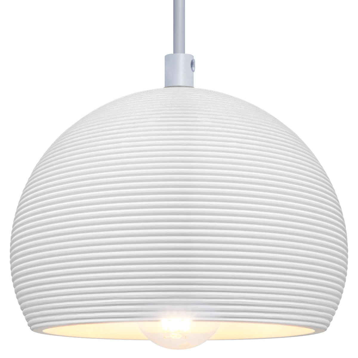 Ceramic Ceiling Pendant Light White Paintable Gypsum Groove Pattern - Energy Light Bulbs - Free delivery on all orders