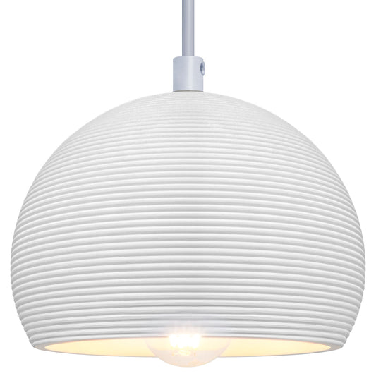 Ceramic Ceiling Pendant Light White Paintable Gypsum Groove Pattern - Energy Light Bulbs - Free delivery on all orders