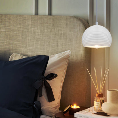 Ceramic Ceiling Pendant Light White Paintable Gypsum Groove Pattern - Energy Light Bulbs - Free delivery on all orders