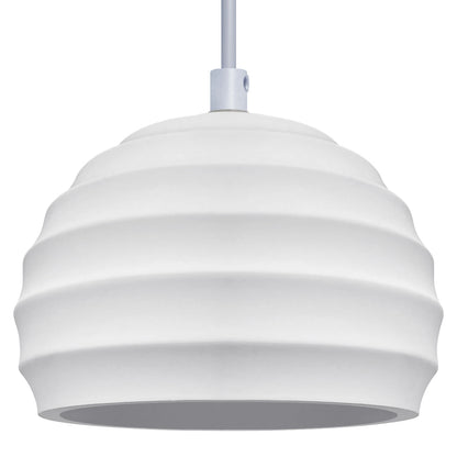 Ceramic Ceiling Pendant Light White Paintable Gypsum Twist Pattern - Energy Light Bulbs - Free delivery on all orders