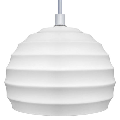 Ceramic Ceiling Pendant Light White Paintable Gypsum Twist Pattern - Energy Light Bulbs - Free delivery on all orders