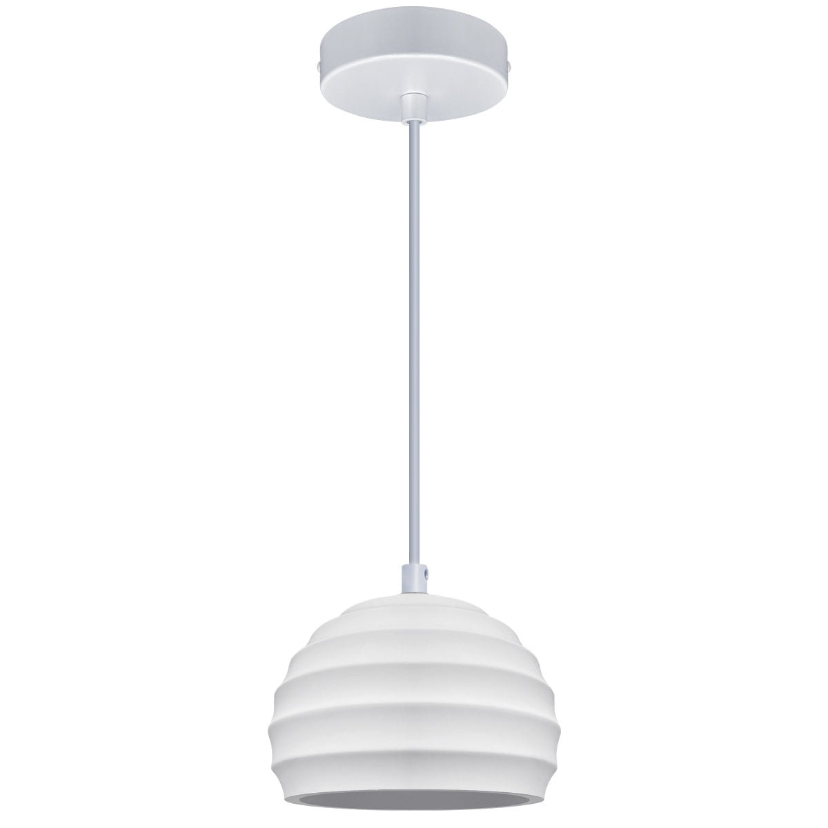 Ceramic Ceiling Pendant Light White Paintable Gypsum Twist Pattern - Energy Light Bulbs - Free delivery on all orders