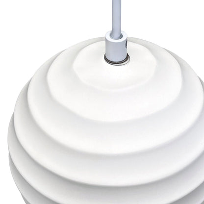 Ceramic Ceiling Pendant Light White Paintable Gypsum Twist Pattern - Energy Light Bulbs - Free delivery on all orders