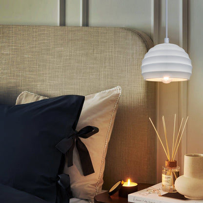 Ceramic Ceiling Pendant Light White Paintable Gypsum Twist Pattern - Energy Light Bulbs - Free delivery on all orders