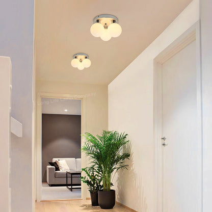 Chrome 3-Way Globe Ceiling Light – Frosted, Warm or Cool - Free delivery on all orders
