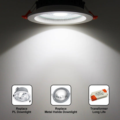 COB 12W Recessed Commercial LED Downlight 6000K - Energy Light Bulbs - Free delivery on all orders