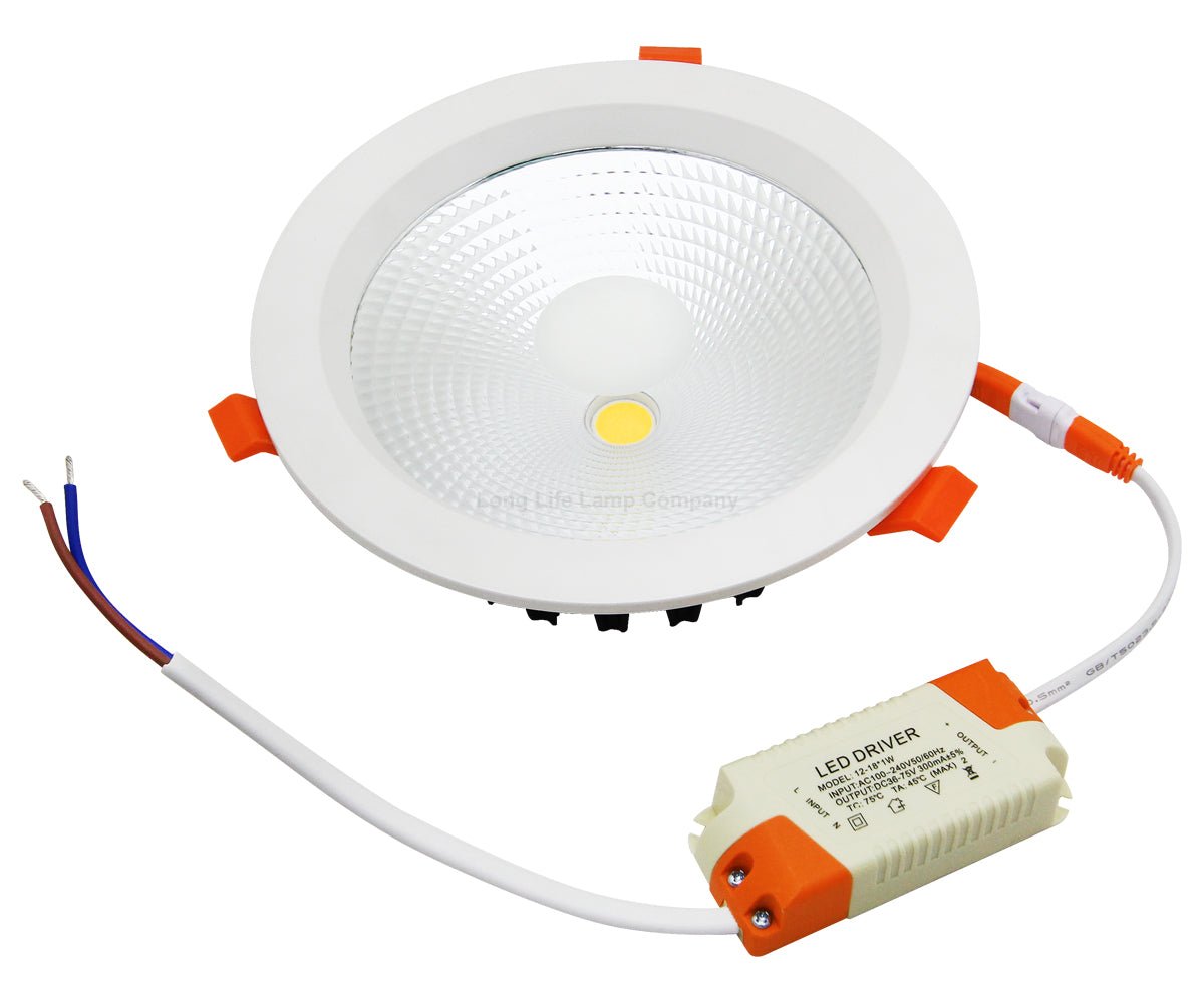 COB 18W Recessed Commercial LED Downlight 6000K - Energy Light Bulbs - Free delivery on all orders