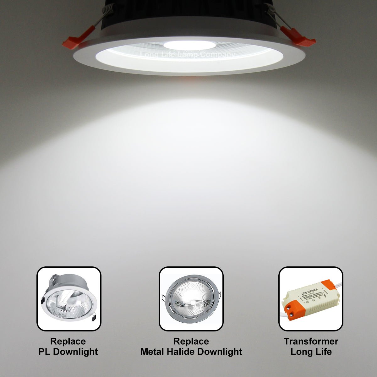 COB 18W Recessed Commercial LED Downlight 6000K - Energy Light Bulbs - Free delivery on all orders