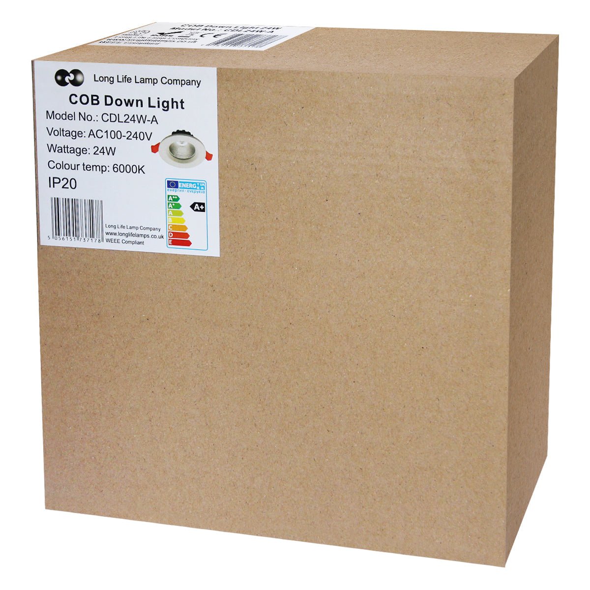 COB 24W Recessed Commercial LED Downlight 6000K - Energy Light Bulbs - Free delivery on all orders