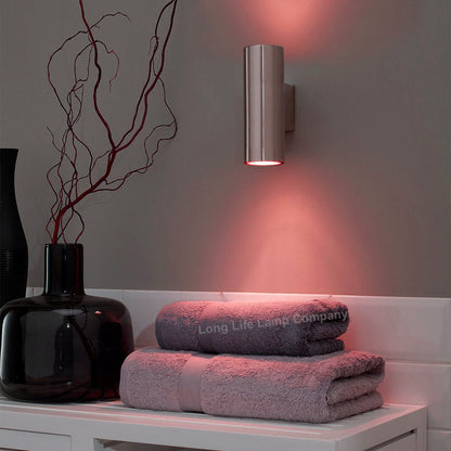 Coloured LED GU10 Up Down Double Wall Light IP20 Heavy Stainless Steel ZLC034 - Free delivery on all orders