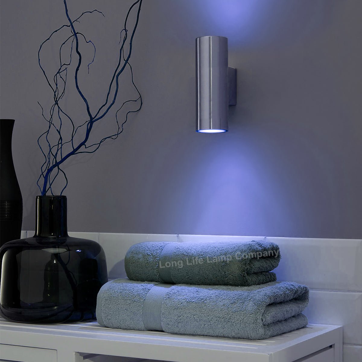 Coloured LED GU10 Up Down Double Wall Light IP20 Heavy Stainless Steel ZLC034 - Free delivery on all orders