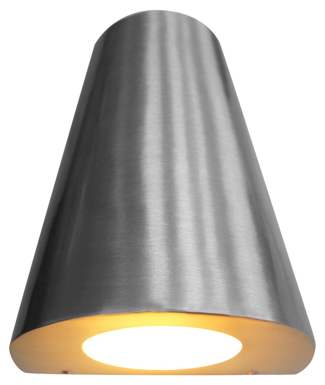 Cone Shape Outdoor Wall Light Stainless Steel Finish Exterior Single Downlight - Energy Light Bulbs - Free delivery on all orders