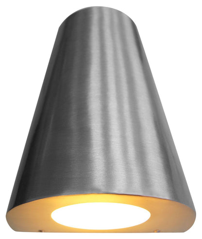 Cone Shape Outdoor Wall Light Stainless Steel Finish Exterior Single Downlight - Energy Light Bulbs - Free delivery on all orders
