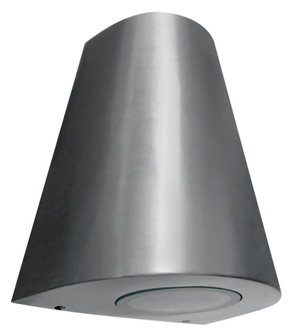 Cone Shape Outdoor Wall Light Stainless Steel Finish Exterior Single Downlight - Energy Light Bulbs - Free delivery on all orders