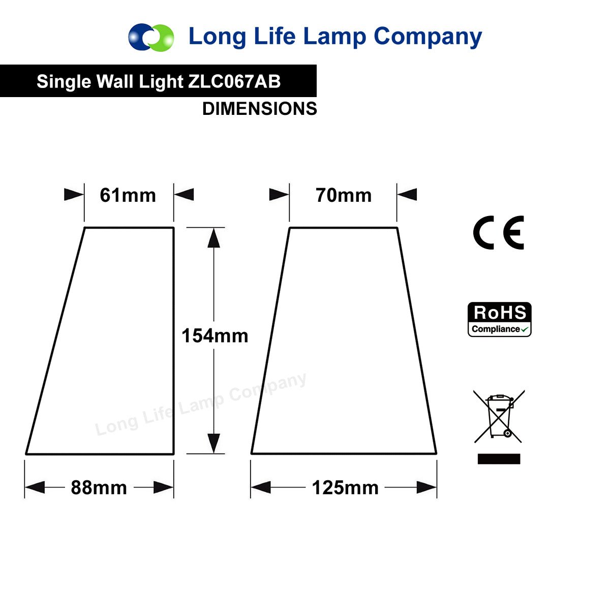 Cone Shape Outdoor Wall Light Stainless Steel Finish Exterior Single Downlight - Energy Light Bulbs - Free delivery on all orders
