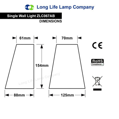 Cone Shape Outdoor Wall Light Stainless Steel Finish Exterior Single Downlight - Energy Light Bulbs - Free delivery on all orders