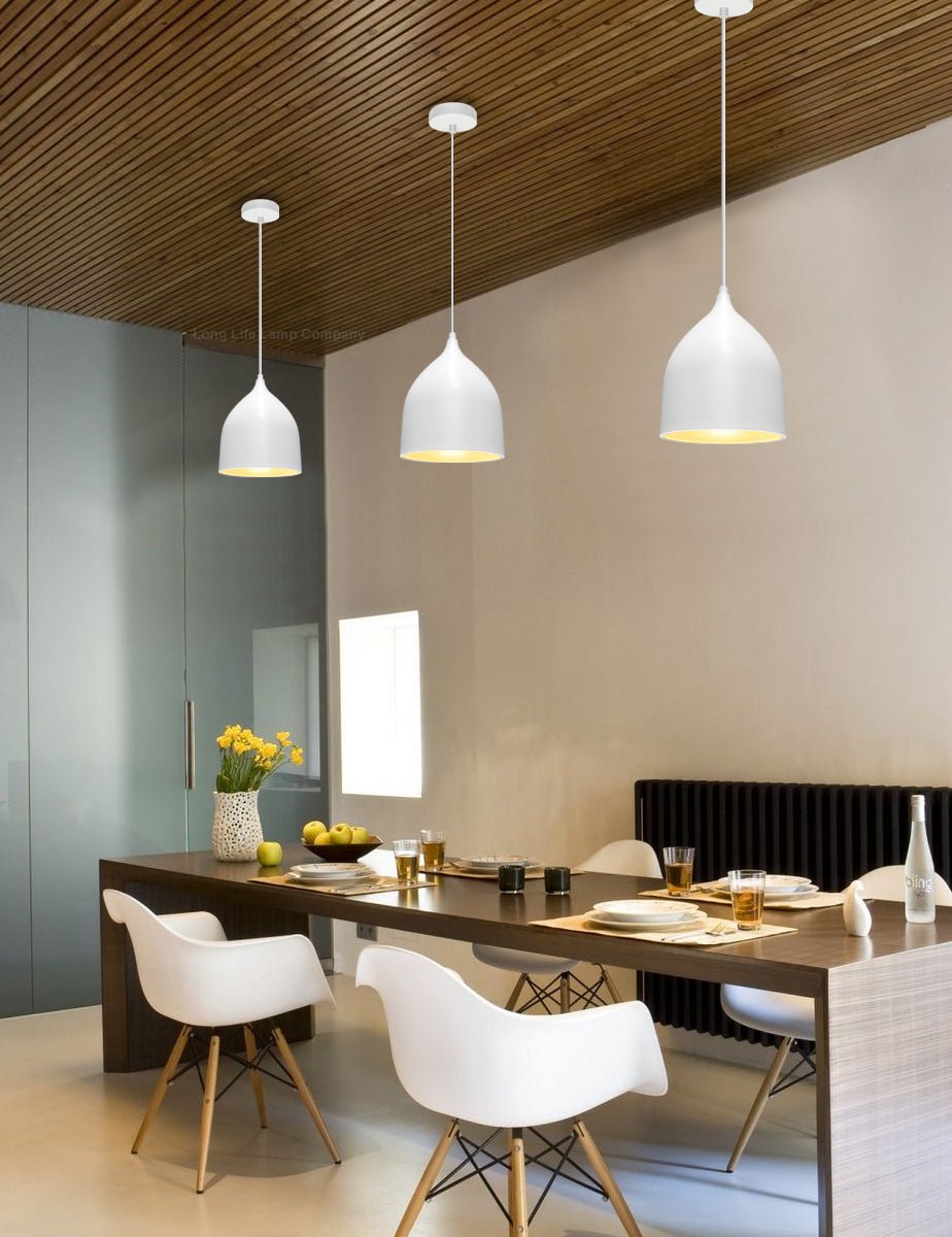 Contemporary Cream Ceiling Pendant Light Shade Fine Metal - Energy Light Bulbs - Free delivery on all orders