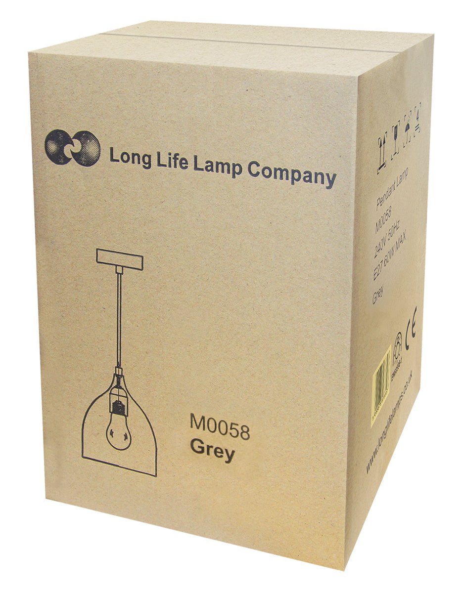 Contemporary Grey Ceiling Pendant Light Shade Fine Metal - Energy Light Bulbs - Free delivery on all orders