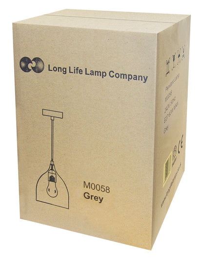 Contemporary Grey Ceiling Pendant Light Shade Fine Metal - Energy Light Bulbs - Free delivery on all orders