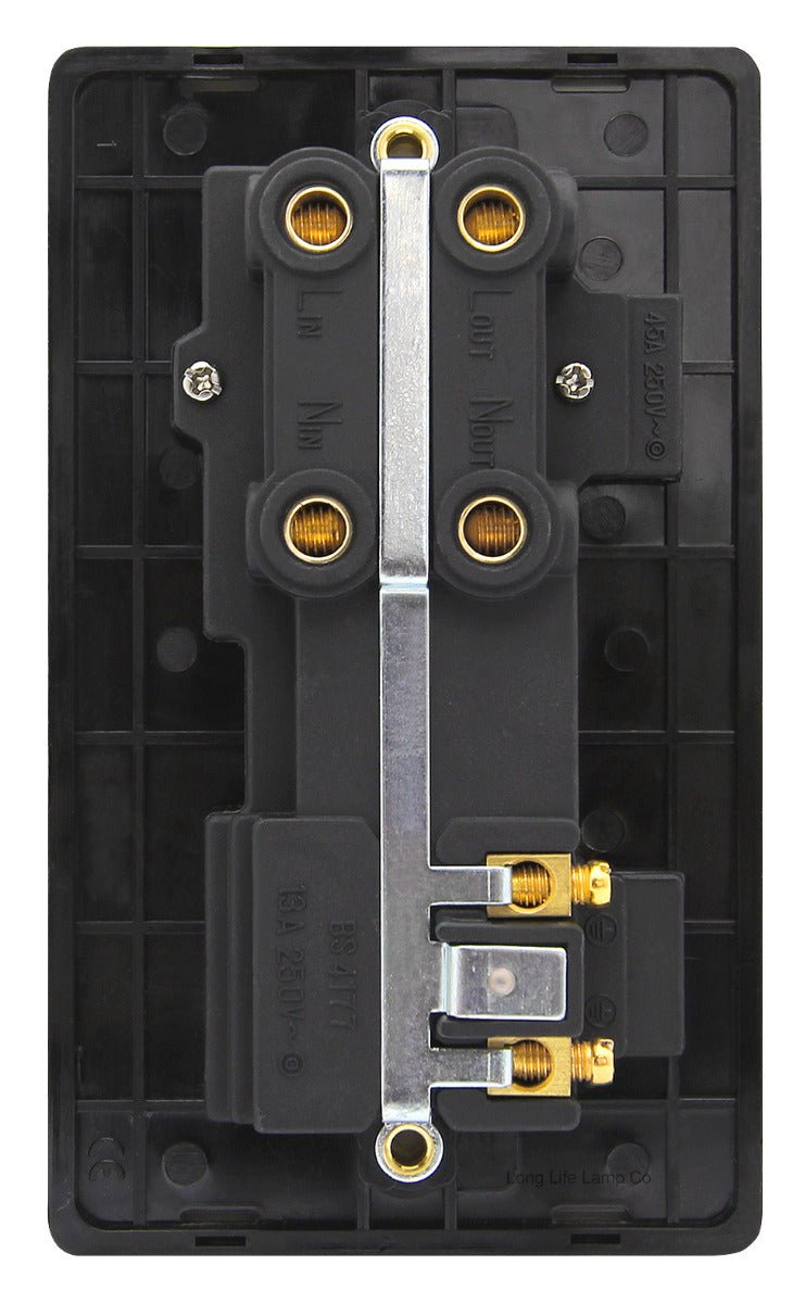 Cooker Switch 45AMP & 13AMP Plug Socket Brush Chrome - Energy Light Bulbs - Free delivery on all orders