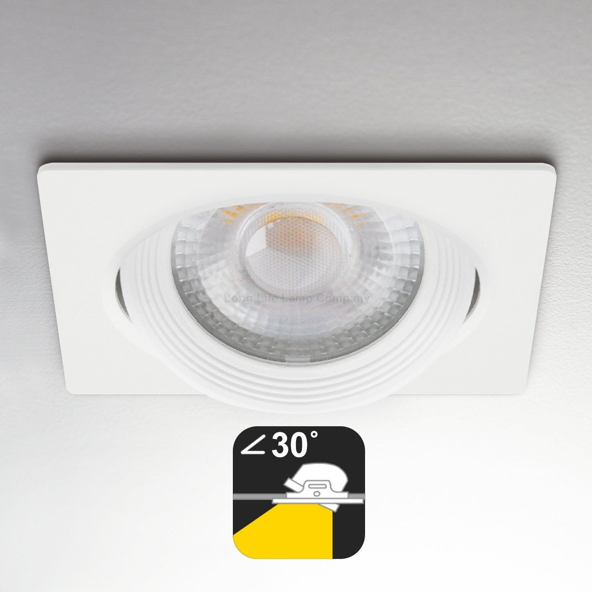 Cool White 3w Adjustable LED Recessed Ceiling Downlight Square CLS2 - Energy Light Bulbs - Free delivery on all orders
