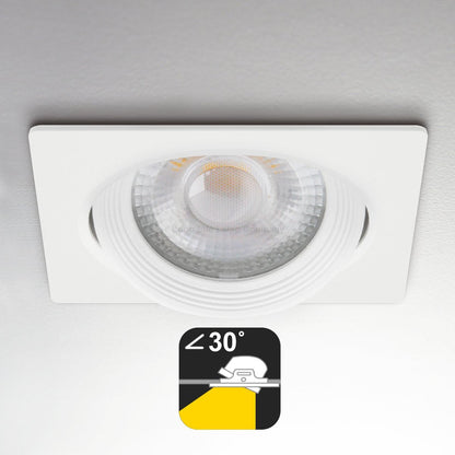 Cool White 3w Adjustable LED Recessed Ceiling Downlight Square CLS2 - Energy Light Bulbs - Free delivery on all orders