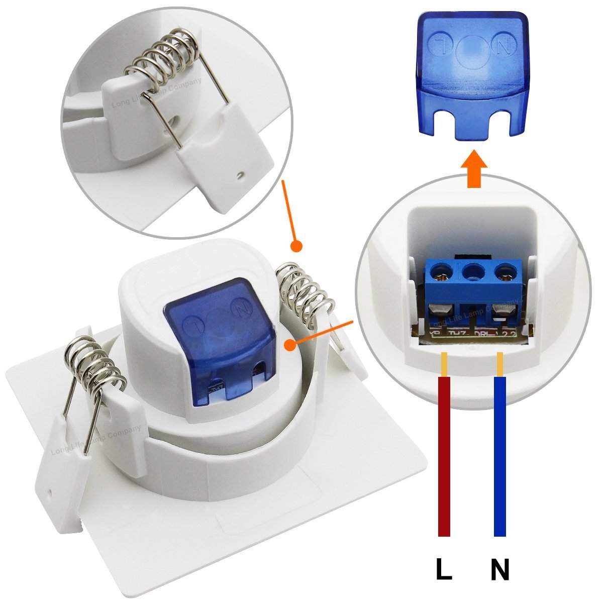 Cool White 3w Adjustable LED Recessed Ceiling Downlight Square CLS2 - Energy Light Bulbs - Free delivery on all orders