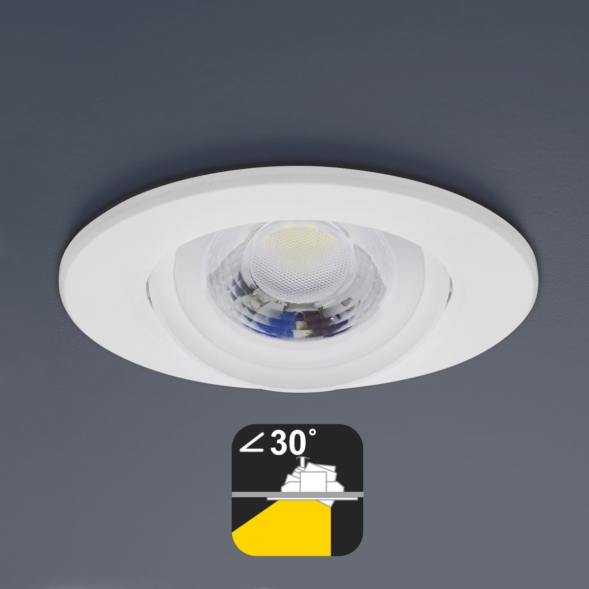 Cool White 3w LED Recessed Ceiling Downlight Adjustable - Energy Light Bulbs - Free delivery on all orders