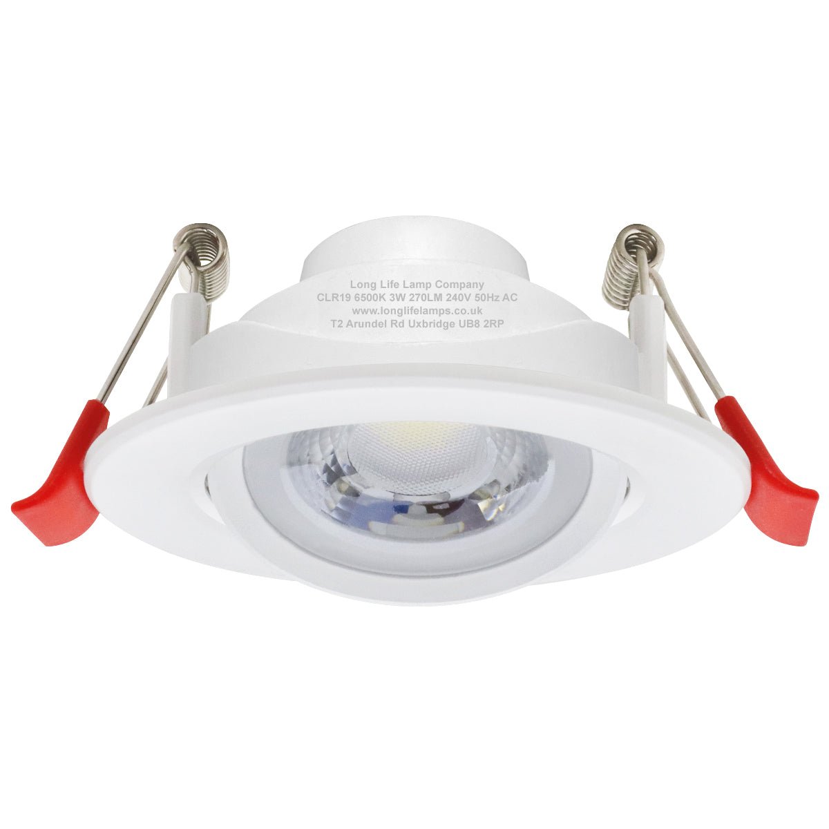 Cool White 3w LED Recessed Ceiling Downlight Adjustable - Energy Light Bulbs - Free delivery on all orders