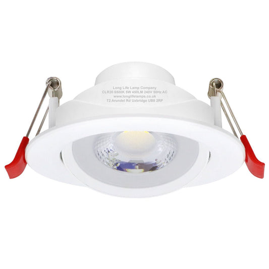 Cool White 5w LED Recessed Ceiling Downlight Adjustable - Energy Light Bulbs - Free delivery on all orders