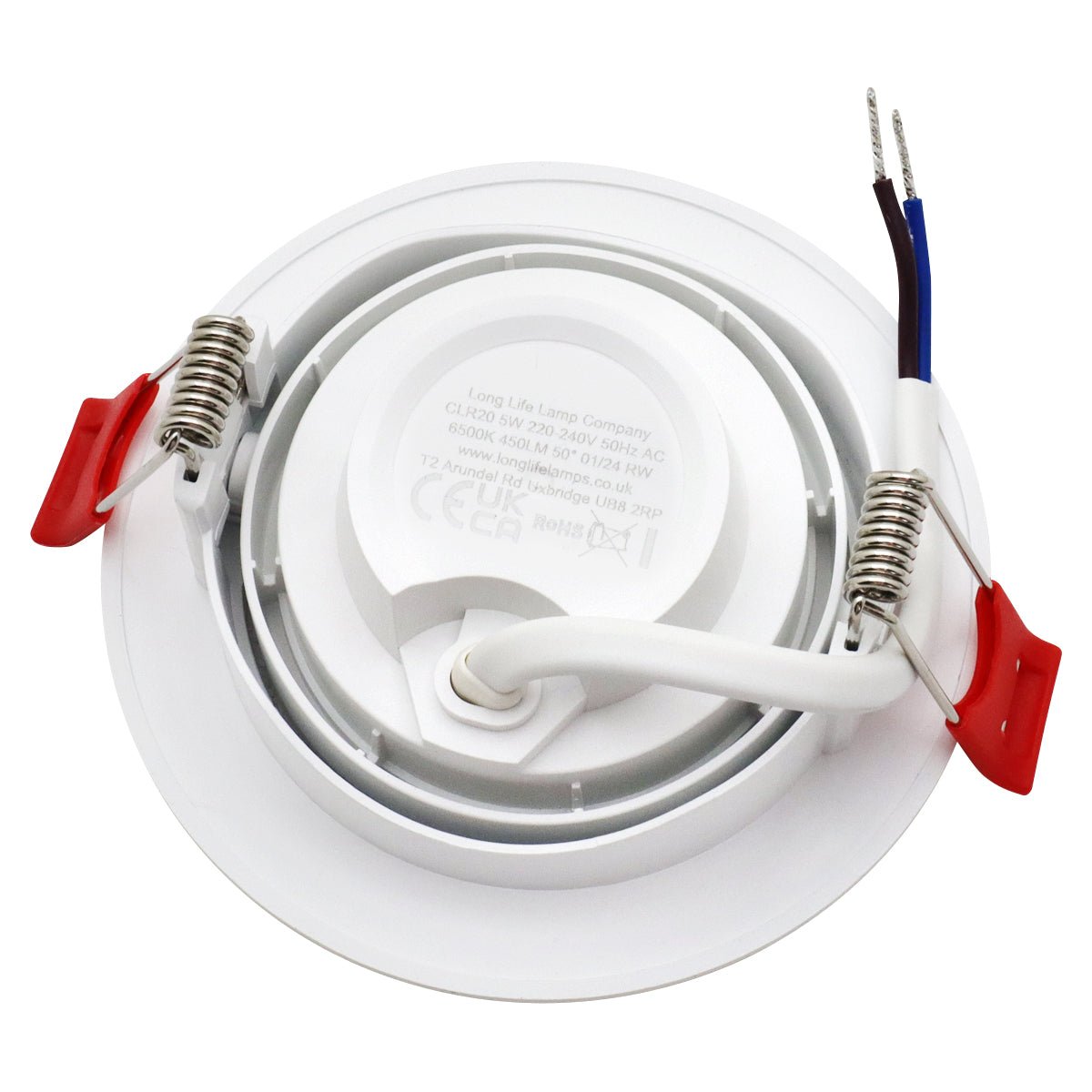 Cool White 5w LED Recessed Ceiling Downlight Adjustable - Energy Light Bulbs - Free delivery on all orders