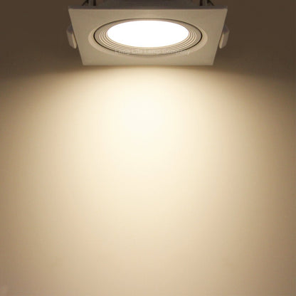 Cool White 6.5w Adjustable LED Recessed Ceiling Downlights Square CLS9 - Energy Light Bulbs - Free delivery on all orders