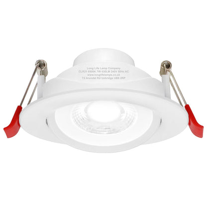 Cool White 7w LED Recessed Ceiling Downlight Adjustable - Energy Light Bulbs - Free delivery on all orders
