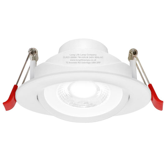 Cool White 7w LED Recessed Ceiling Downlight Adjustable - Energy Light Bulbs - Free delivery on all orders