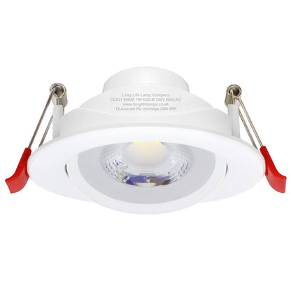 Cool White 7w LED Recessed Ceiling Downlight Adjustable - Energy Light Bulbs - Free delivery on all orders