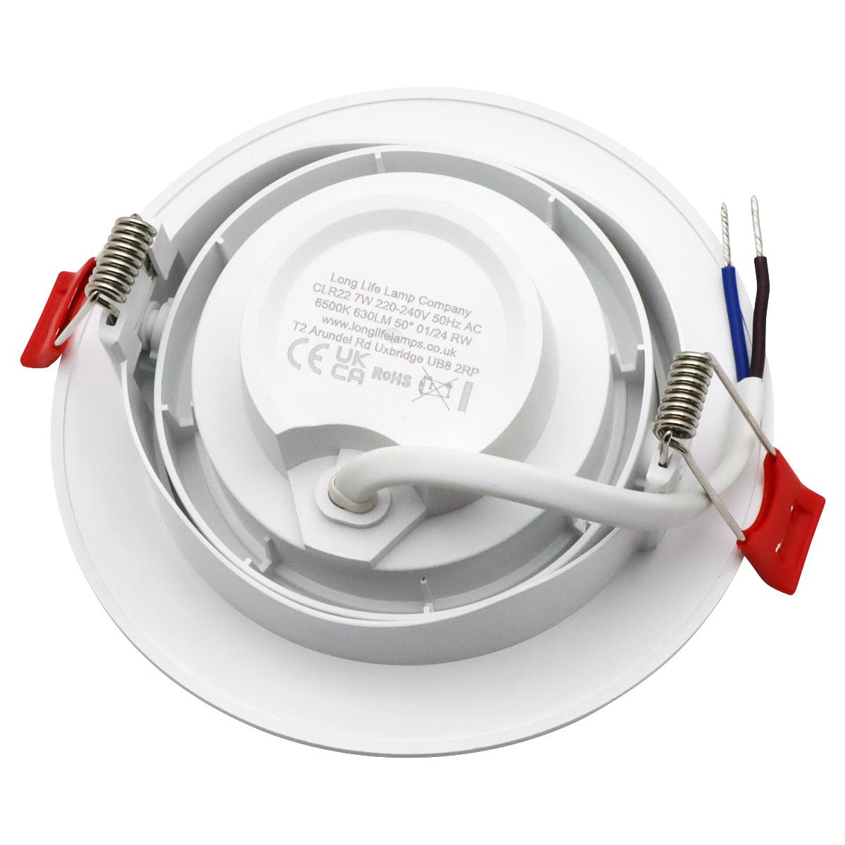 Cool White 7w LED Recessed Ceiling Downlight Adjustable - Energy Light Bulbs - Free delivery on all orders