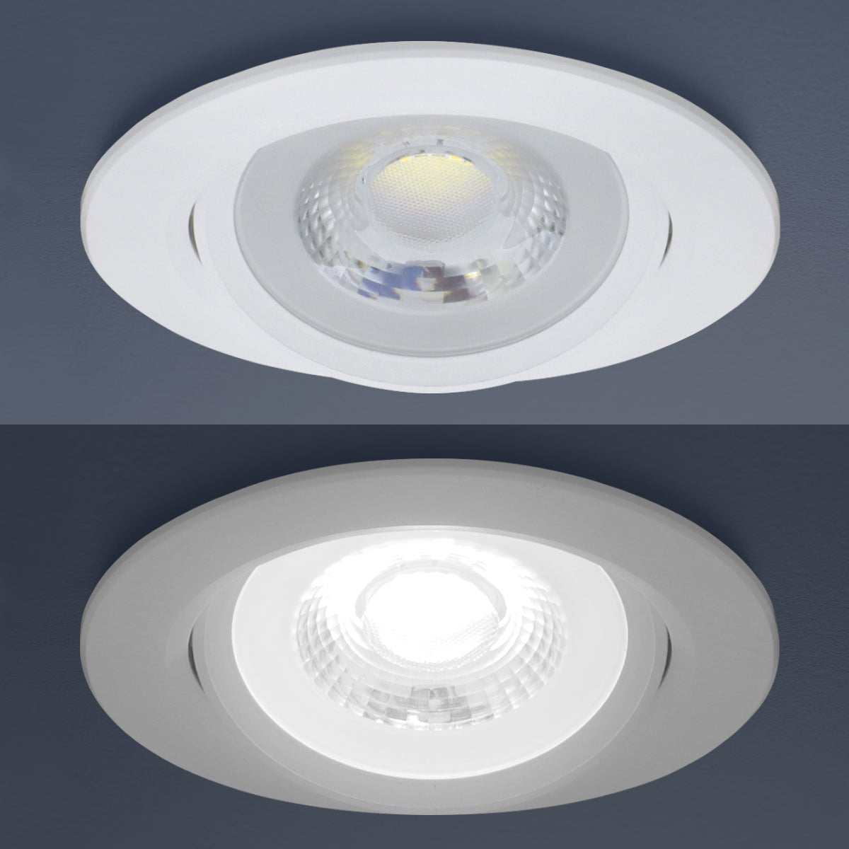 Cool White 7w LED Recessed Ceiling Downlight Adjustable - Energy Light Bulbs - Free delivery on all orders