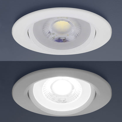 Cool White 7w LED Recessed Ceiling Downlight Adjustable - Energy Light Bulbs - Free delivery on all orders