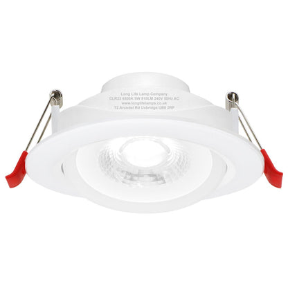 Cool White 9w LED Recessed Ceiling Downlight Adjustable CLR23 - Energy Light Bulbs - Free delivery on all orders