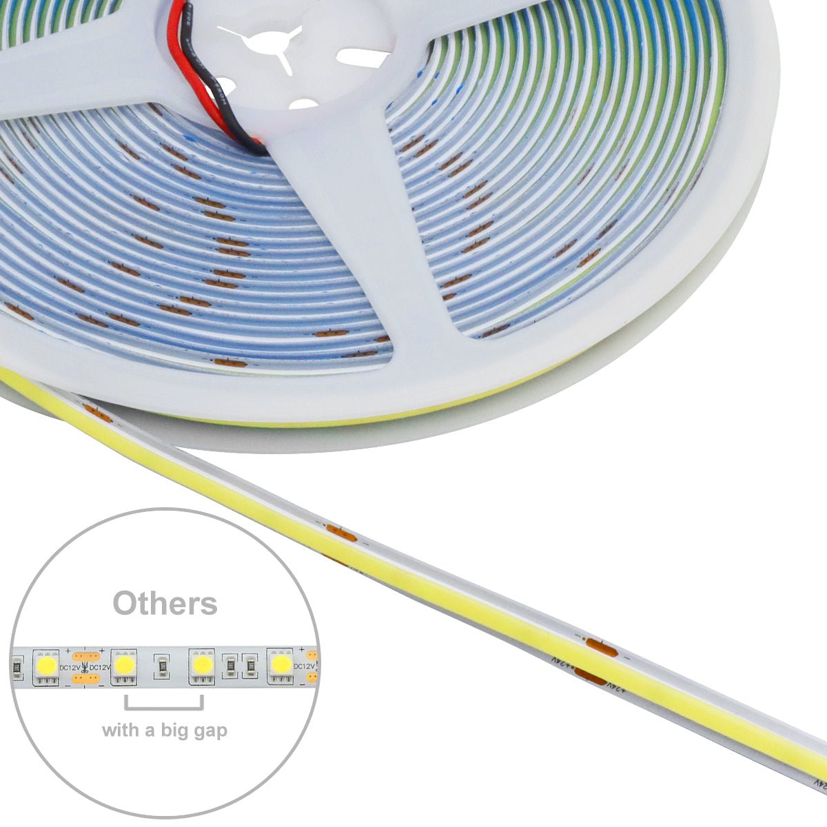 Cool White LED Tape Strip Light Continuous COB Illumination 10 Metres 24V with Driver - Energy Light Bulbs - Free delivery on all orders
