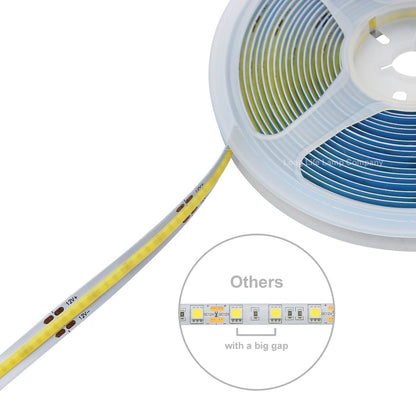 Cool White LED Tape Strip Light Continuous COB Illumination 5 Metres 12V - Energy Light Bulbs - Free delivery on all orders