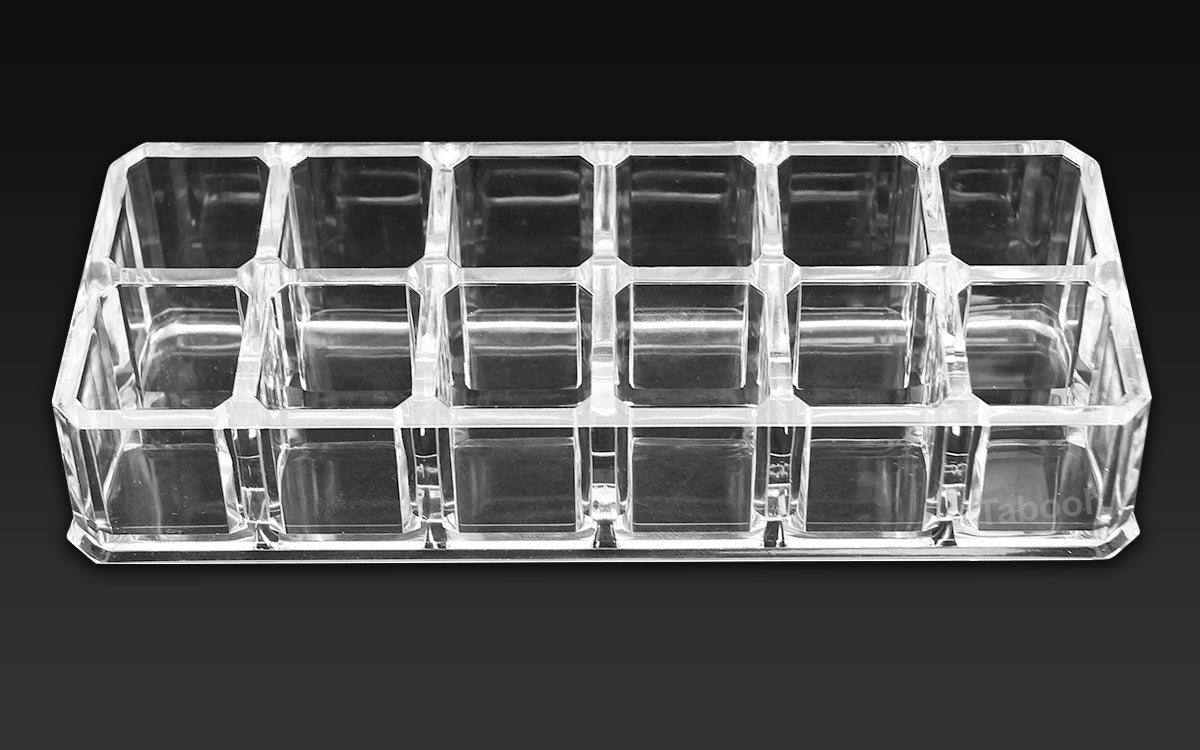 Cosmetic Clear Make Up Organiser Acrylic 12 Sections for Lipstick Lip gloss Nail Polish M8206 - Energy Light Bulbs - Free delivery on all orders