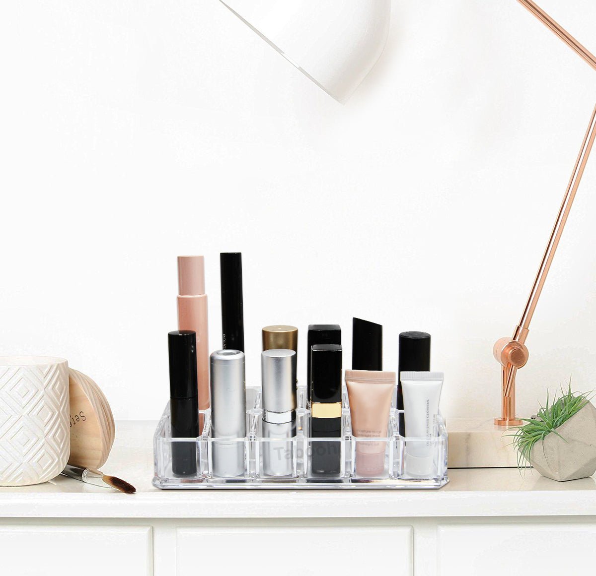 Cosmetic Clear Make Up Organiser Acrylic 12 Sections for Lipstick Lip gloss Nail Polish M8206 - Energy Light Bulbs - Free delivery on all orders